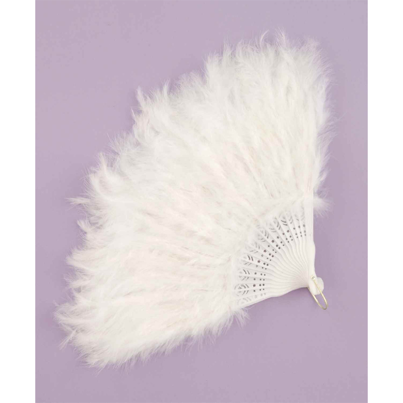 White Feather Fan, Marabou Feather Fans