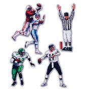Football Players Referee Cutouts Super Bowl Playoff Team