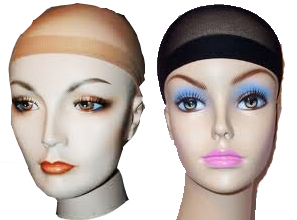 Nylon Wig Caps in Light Brown and Black