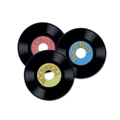 9 Inch Plastic '45 RPM' Records 50's Sock Hop Rock n Roll