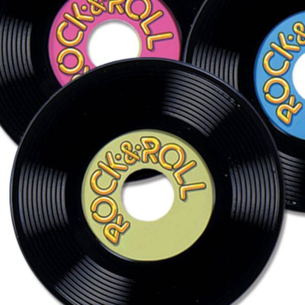 9 Inch Plastic '45 RPM' Records 50's Sock Hop Rock n Roll