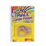 Silver Metallic Gender Pendants - Male