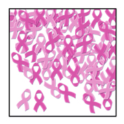 Pink and Dark Pink Ribbon Confetti - Breast Cancer Awareness