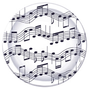 Musical Notes 7 Inch Paper Plates