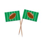 Football Toothpick Flags