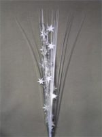 Metallic Silver Isolepsis Star Spray - 21"