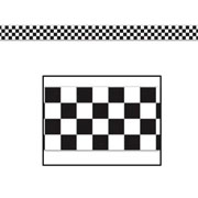 3" X 50" Black and White Check Decorating Roll