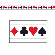 Card Suit Plastic Tape Streamer Casino Bridge Monte Carlo Poker