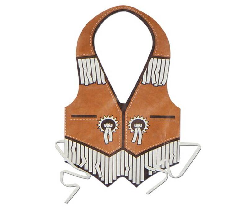Western Plastic Tie On Vest
