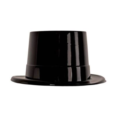 Plastic Top Hat Black