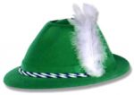 Green Flocked Tyrolean Hat