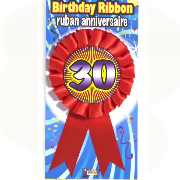Birthday Award Ribbon Rosette 30