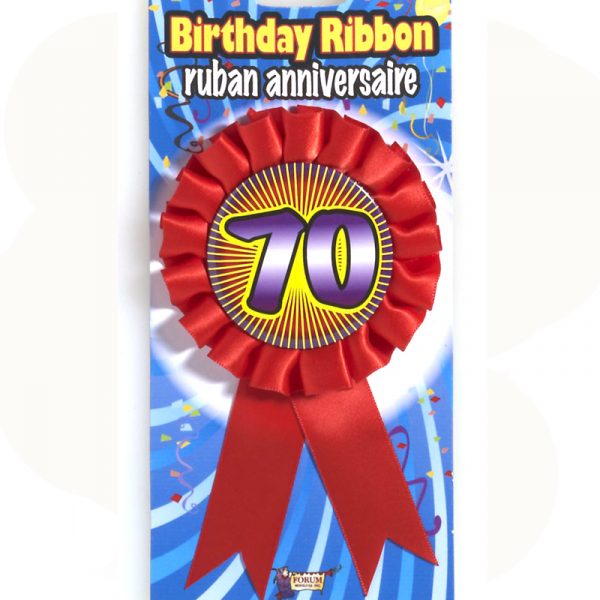 birthday award ribbon rosette 70
