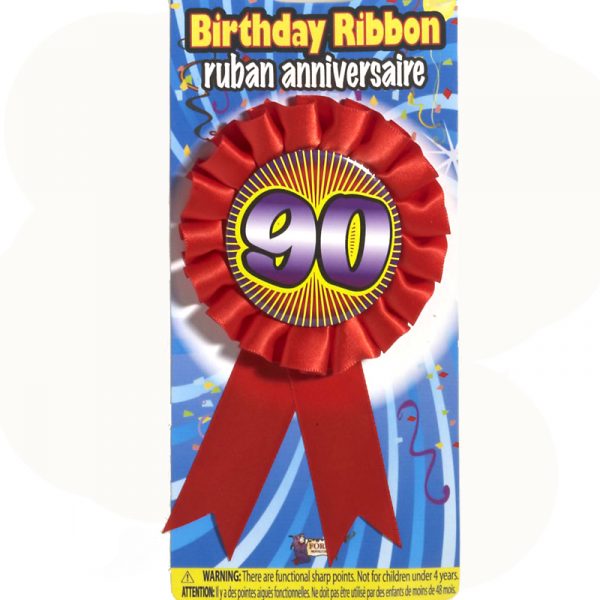 birthday award ribbon rosette 90