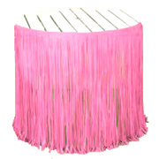 Neon Pink Fringe Table Skirt