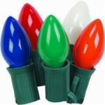 25 Light C-7 Electric Light Set - Multi Color Bulbs