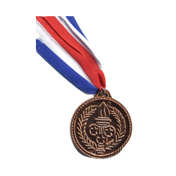 Bronze Award Medal on Patriotic Ribbon