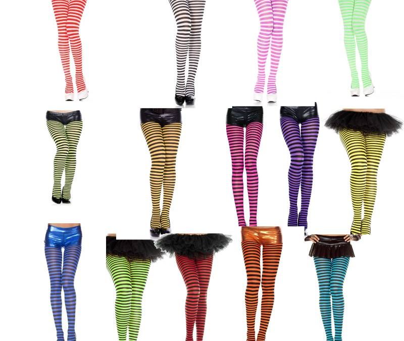 Striped Tights Standard or Plus Size