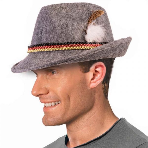 Promo Felt German Alpine Hat with Feather