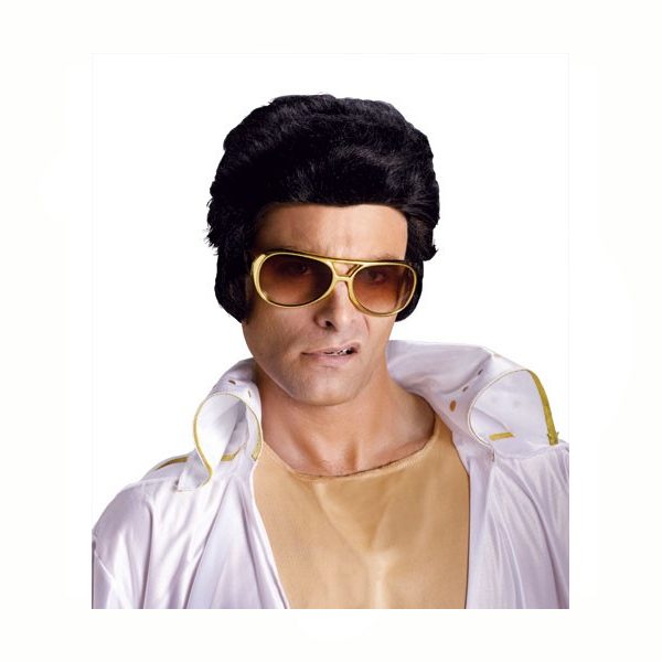 black elvis wig