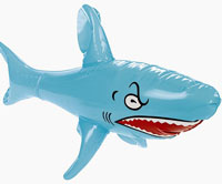 23" Blue Shark Inflate