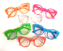 Opaque Frame Clear Round Lens Eyeglasses