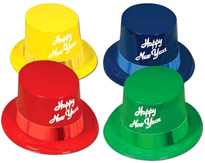 Happy New Year Lagacy Plastic Top Hat