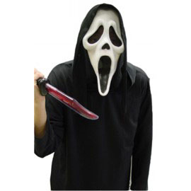 Hooded Dripping Bleeding Ghost Face® Mask from SCREAM - Cappel's