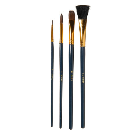 4 brush set for art or makeup