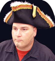 Maribou Trimmed Gov'nah Pirate Hat