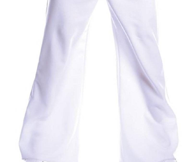 White Bell Bottom Costume Pants