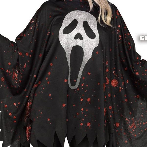 ghost face glittering poncho