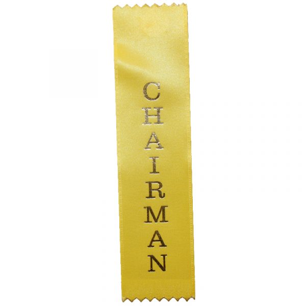 Chairman Designation Ribbon - Flat Satin Ribbon