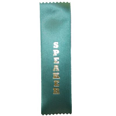 Speaker Designation Ribbon - Flat Satin Ribbon