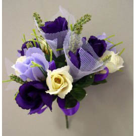 Bridal Rosebud Bouquet - Purple Splendor