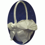 Ivory Satin Basket