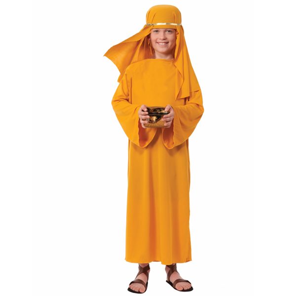 Child Wiseman Robe Costume - Gold