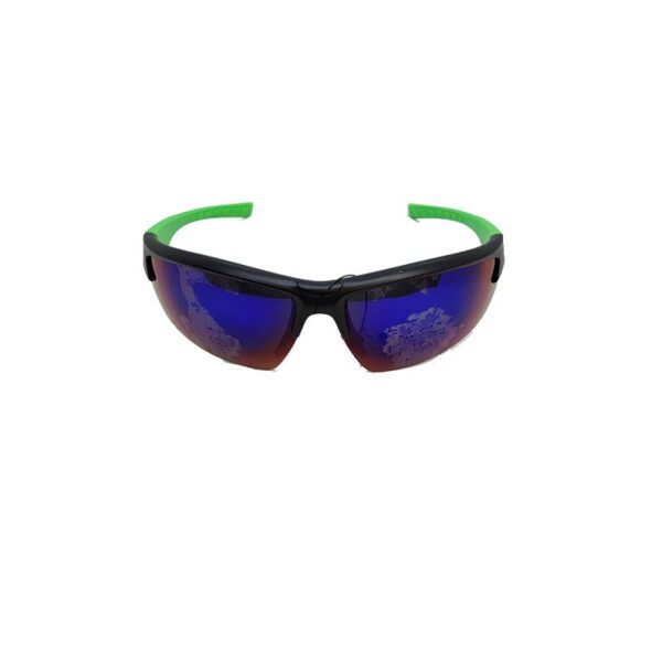 Mirror Lens Fashion Wrap Sunglasses green