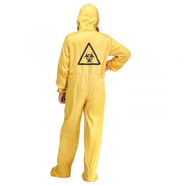 Yellow Hazmat Coverall w Respirator Child Costume