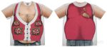 Hairy Belly Poinsettia Sweater Vest T Shirt