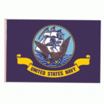 Navy Flag, 4" x 6" Muslin