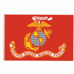 Marines Flag, 4" x 6" Mulsin