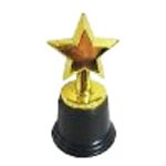 Star Trophy - Gold Star on Black Base Star Award