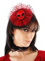 Skull Headpiece And Collar with Tulle