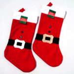 Christmas Stocking - Santa Belt and Buttons Theme