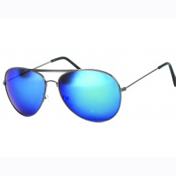 Blue Aviators. Dark blue lens mirror glasses
