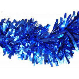 Blue Metallic Garland, 4" x 15'