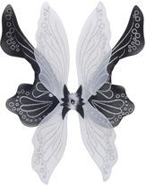 Wings Black white w/ Silver glitter Fairy Butterfly
