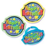 Party Plastic Happy Birthday Rings - Assorted Colors