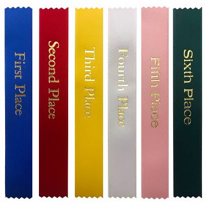 flat satin ribbon first - sixth place